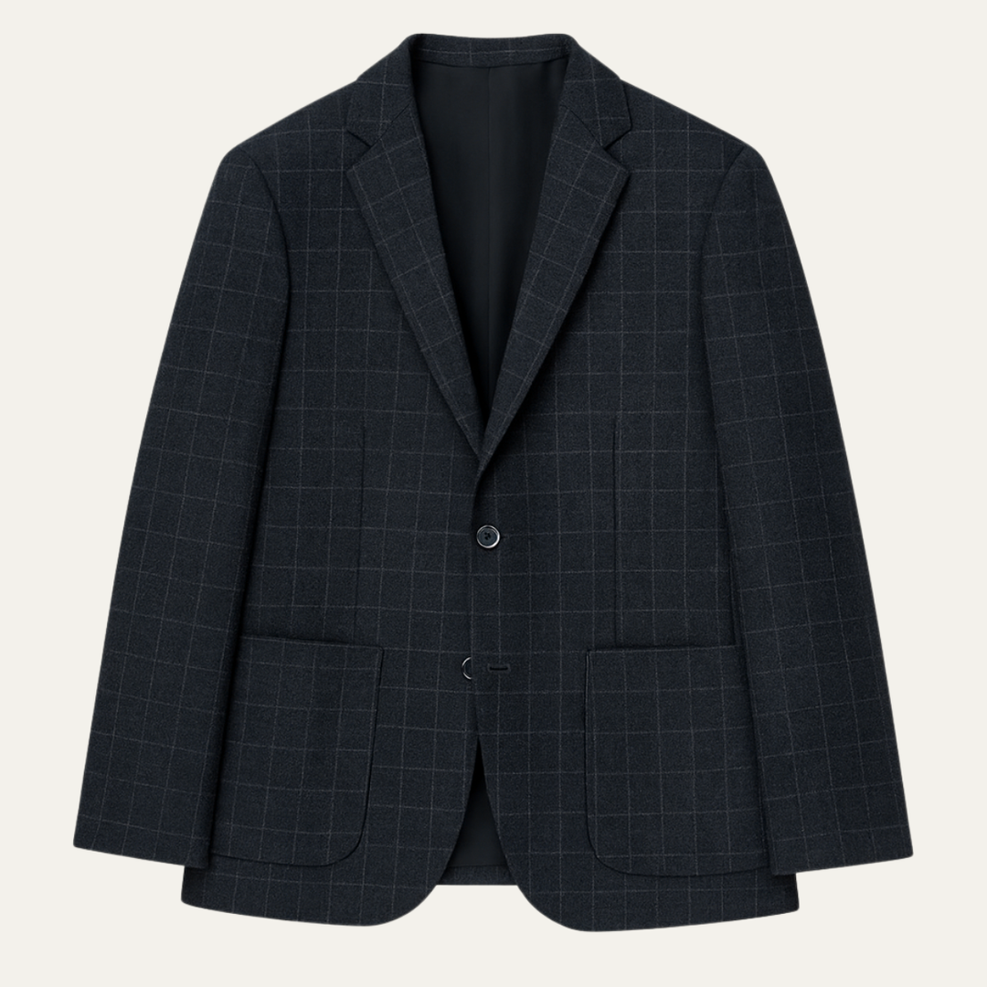 The Hanover Men’s Casual Tweed Style Smart Check Blazer