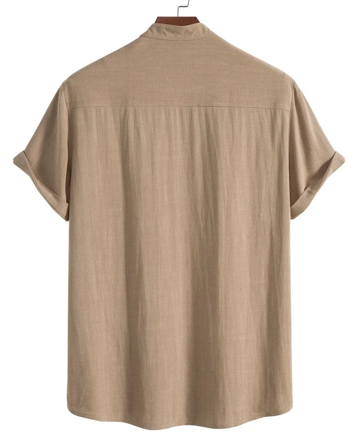 The Brentwood Men's Short Sleeve Linen Shirt & Drawstring Pants Set