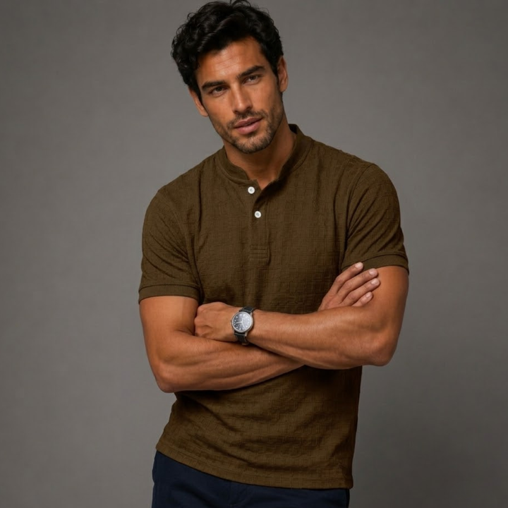 The Oakridge Hill Men’s Classic Textured Summer Polo Shirt