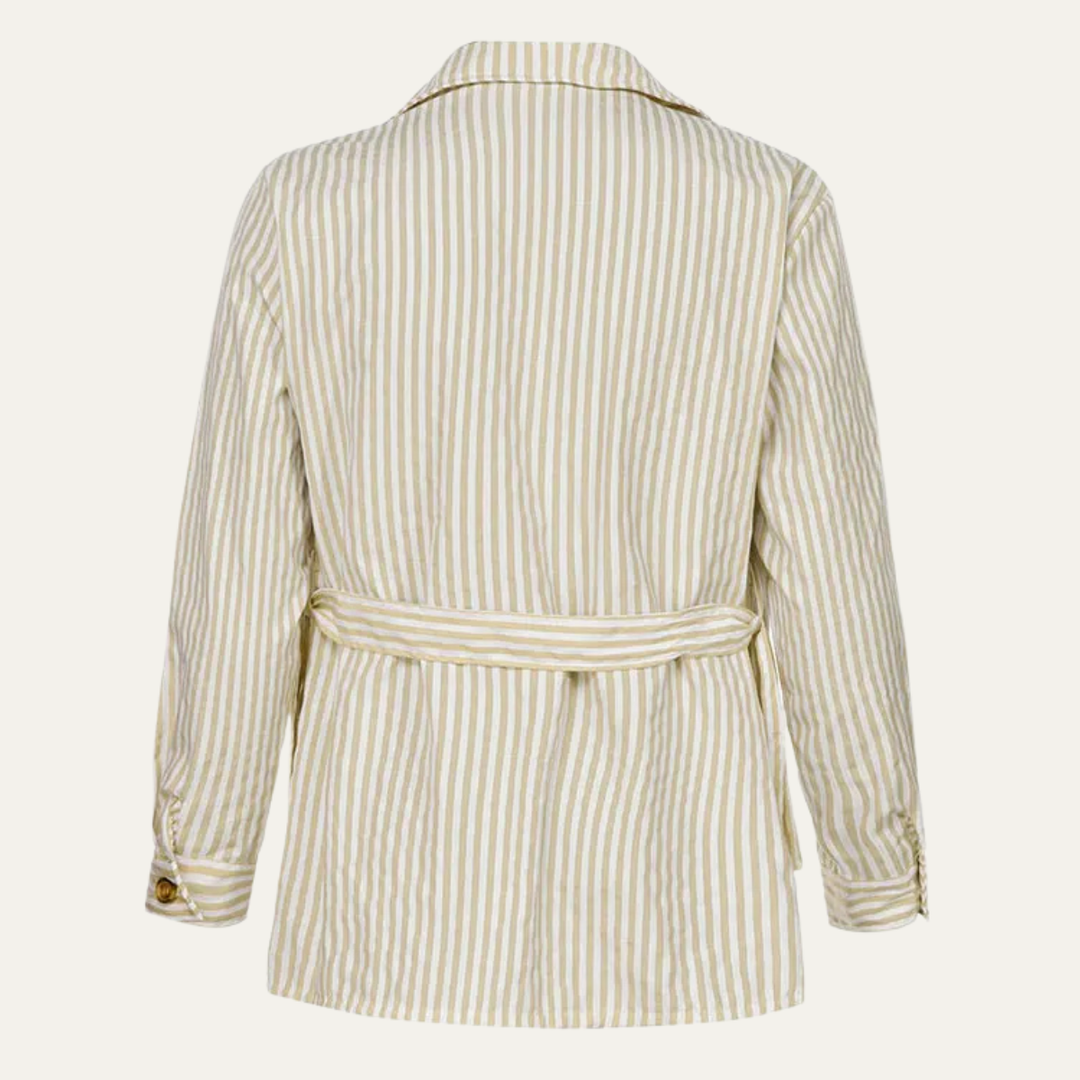 The Bramblewood Men’s Streetwear Striped Button Down Shirt with Pockets