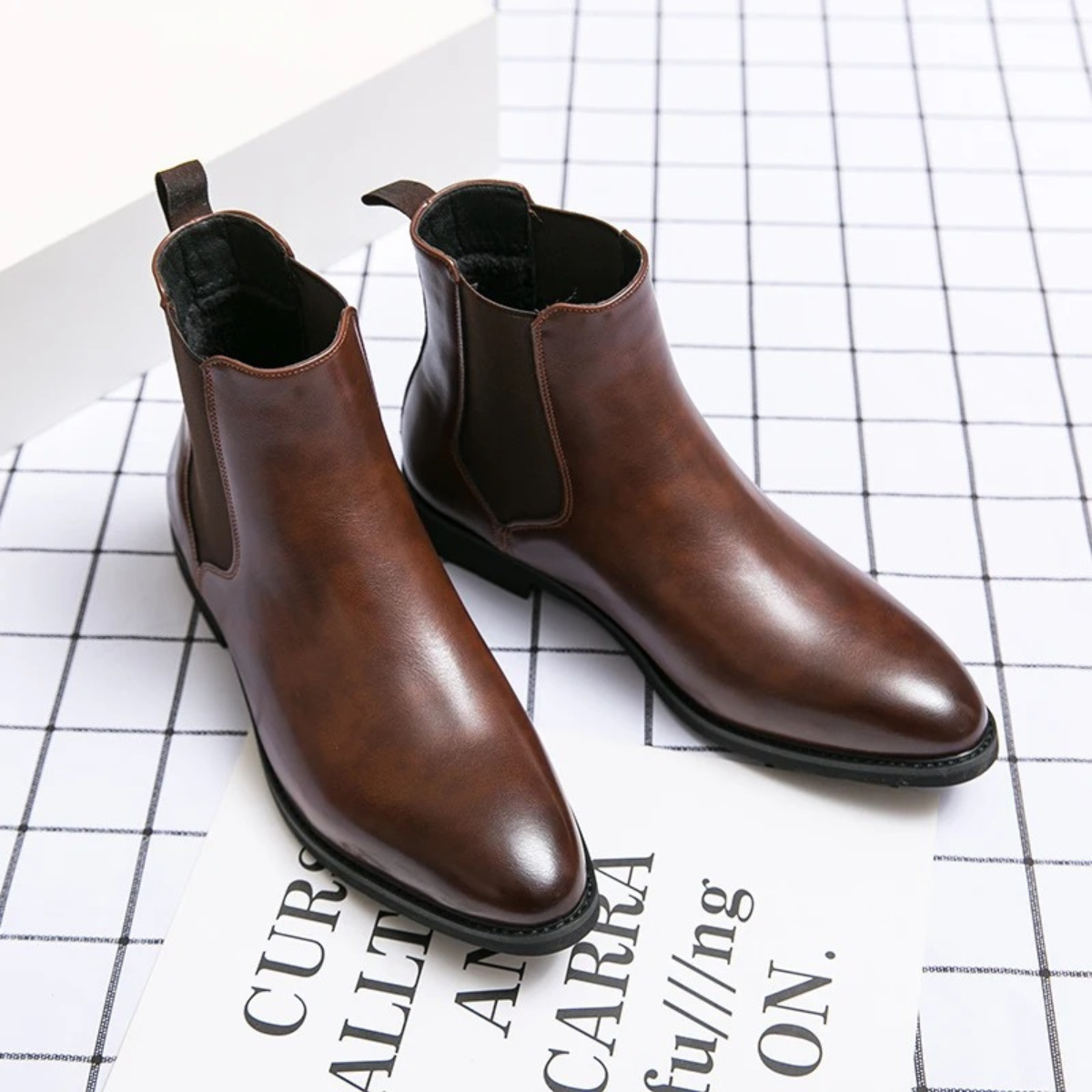 The Monterosso Men’s Smart Casual Vintage Leather Chelsea Boots