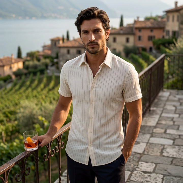 The Bardolino Men's Short Sleeve Button Shirt