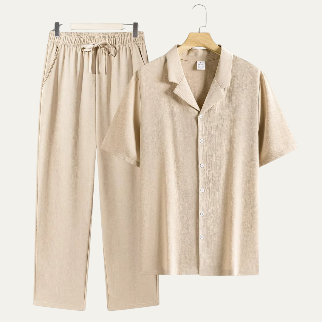 The Springdale Men’s Casual Linen Lounge Matching Set