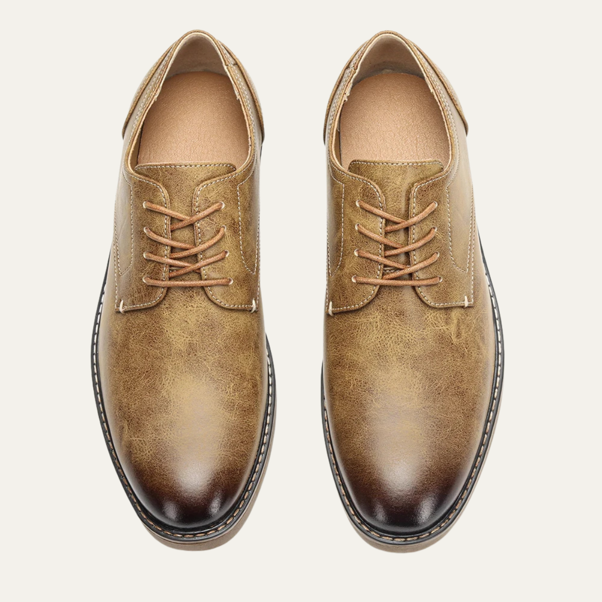 The Monopoli Men’s Lace Up Casual Oxford Leather Shoes