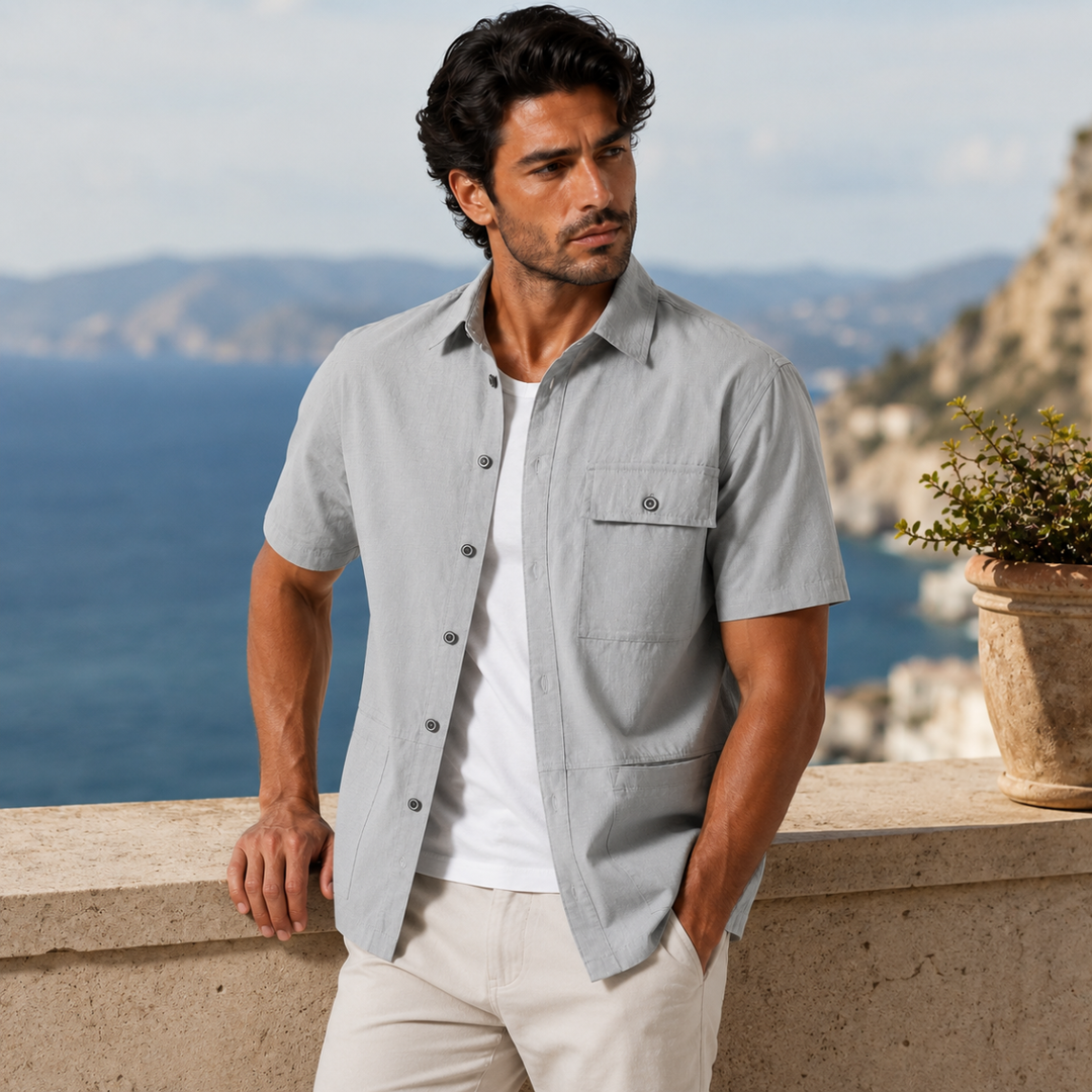 The Vernazza Men’s Casual Lightweight Button Down Shirt