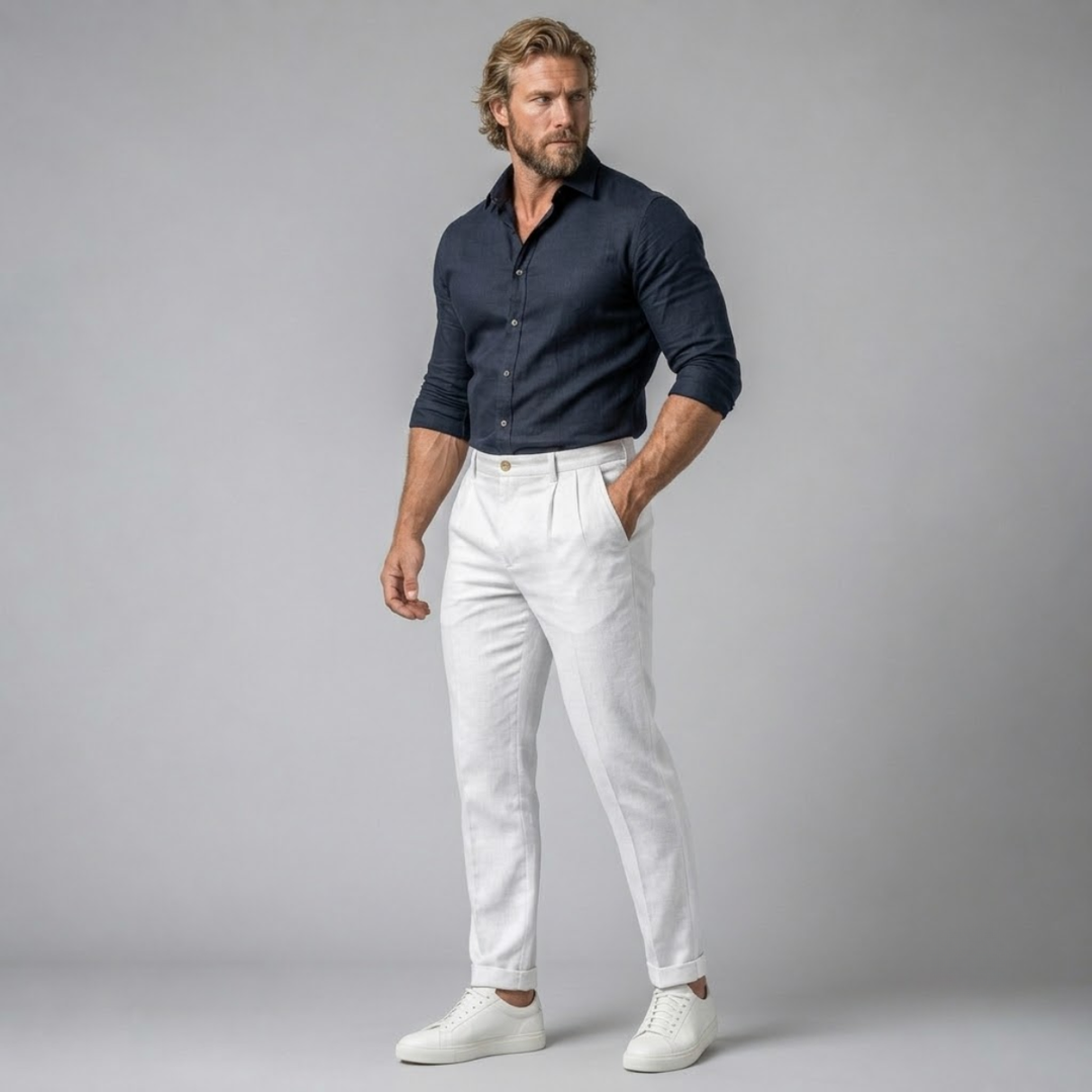 The Windfield Men’s Slim Fit Lightweight Linen Dress Pants