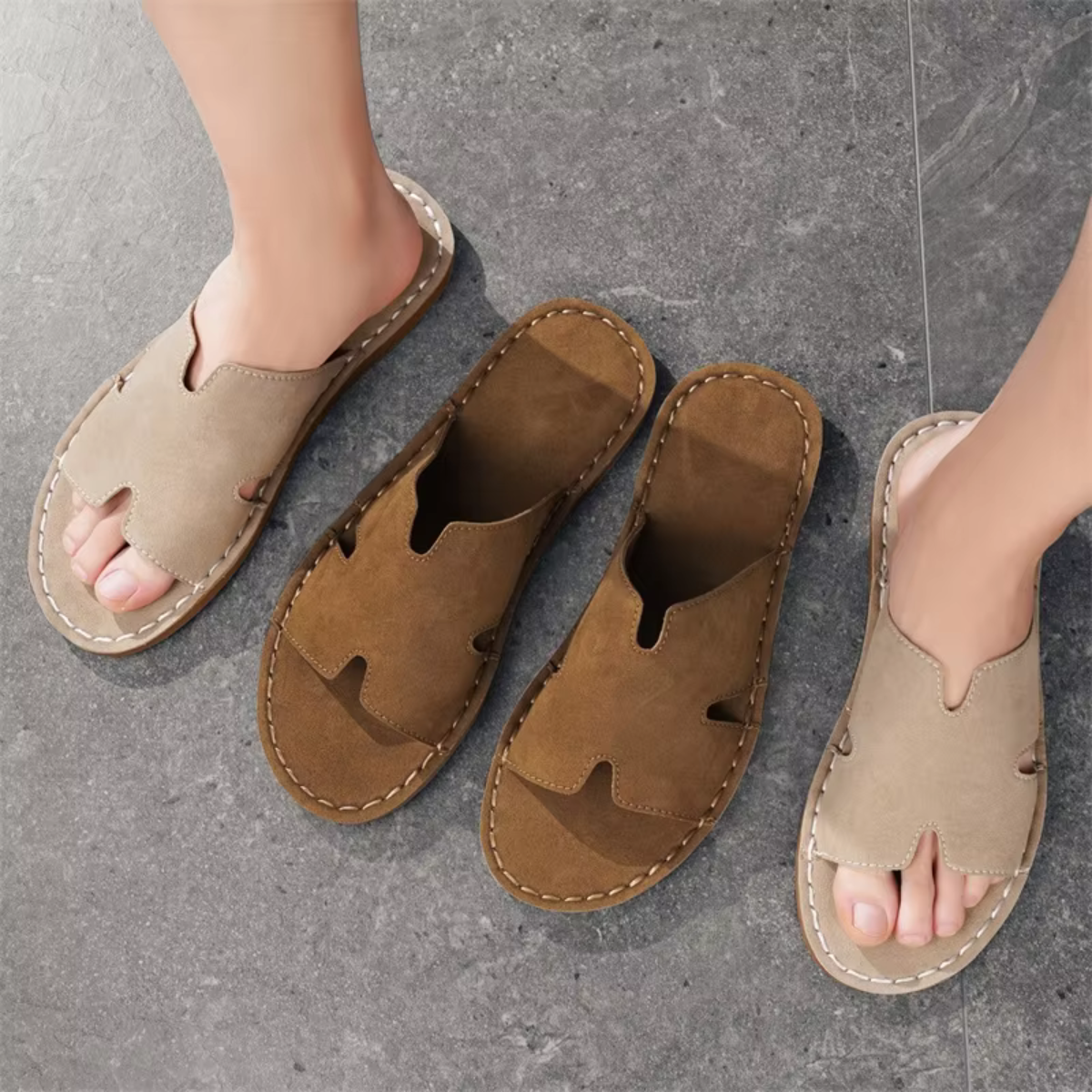 The Brentwood Men’s Lightweight Summer Slide Sandals