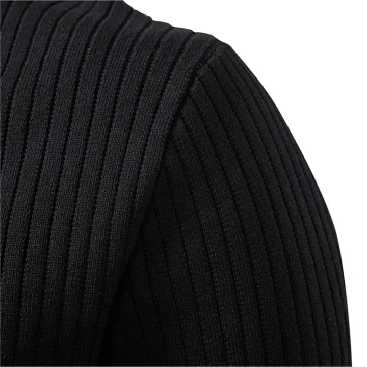 The Taormina Men's Ribbed Henley Knit Sweater