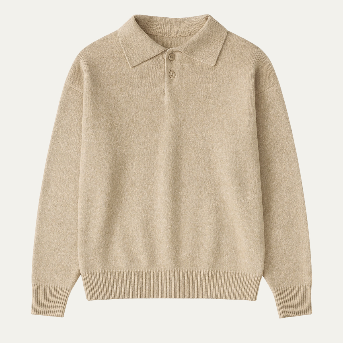The Four Seasons Elegant Men’s Wool Buttoned Polo Knit Sweater