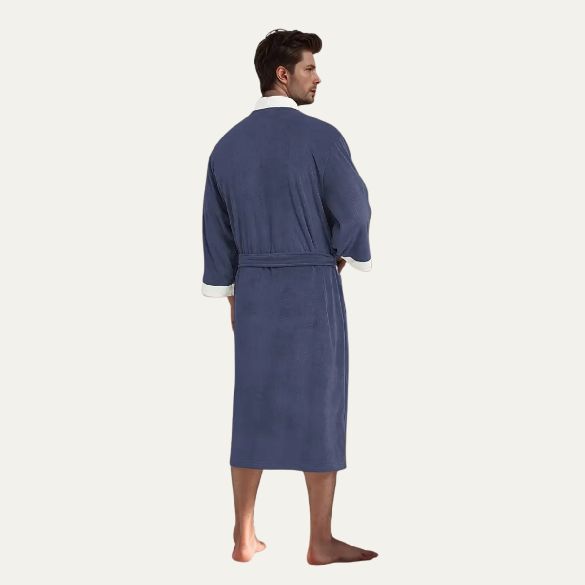The Dulwich Men's Elegant Kimono Lightweight Spa Bathrobe with Belt