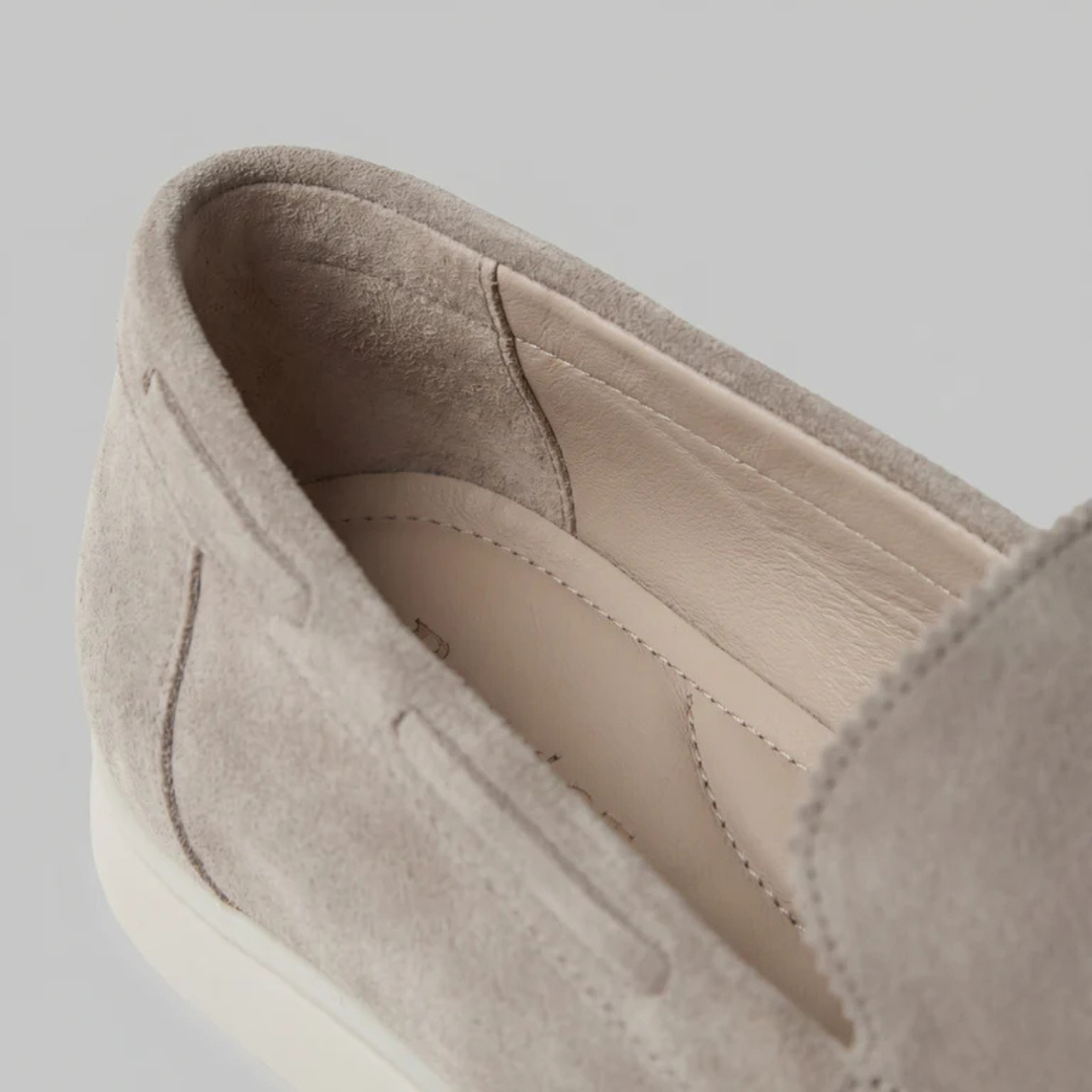 The Aldridge Men's Classic Suede Loafers with Slip On Design