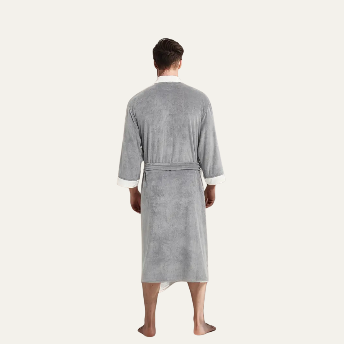 The Dulwich Men's Elegant Kimono Lightweight Spa Bathrobe with Belt