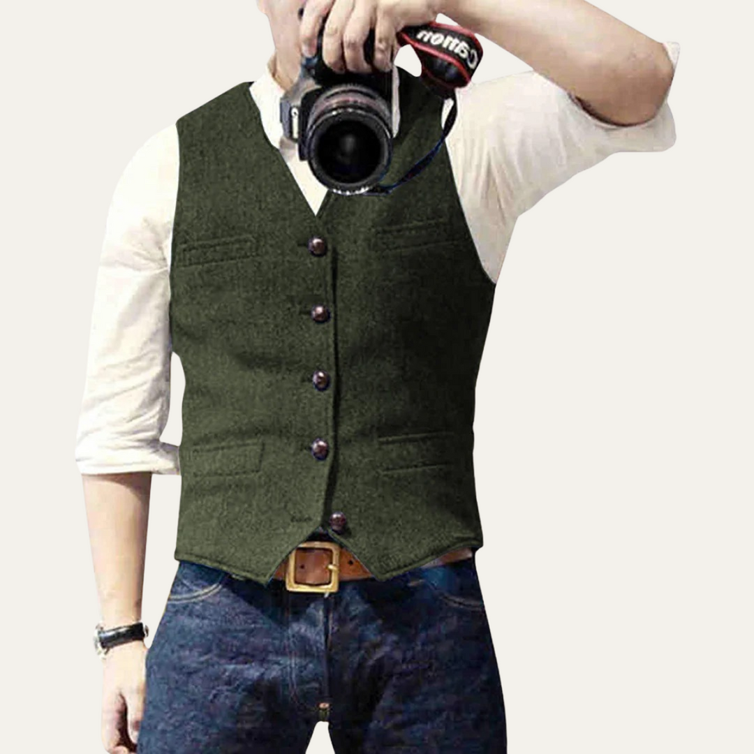 The St. Andrews Men's Elegant Button Up Vintage Vest