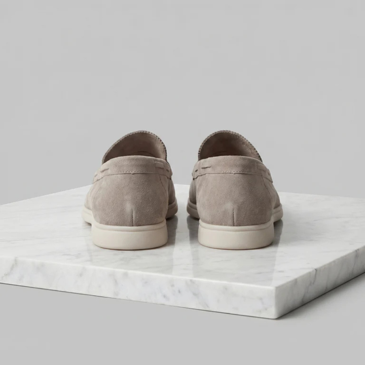 The Aldridge Men's Classic Suede Loafers with Slip On Design