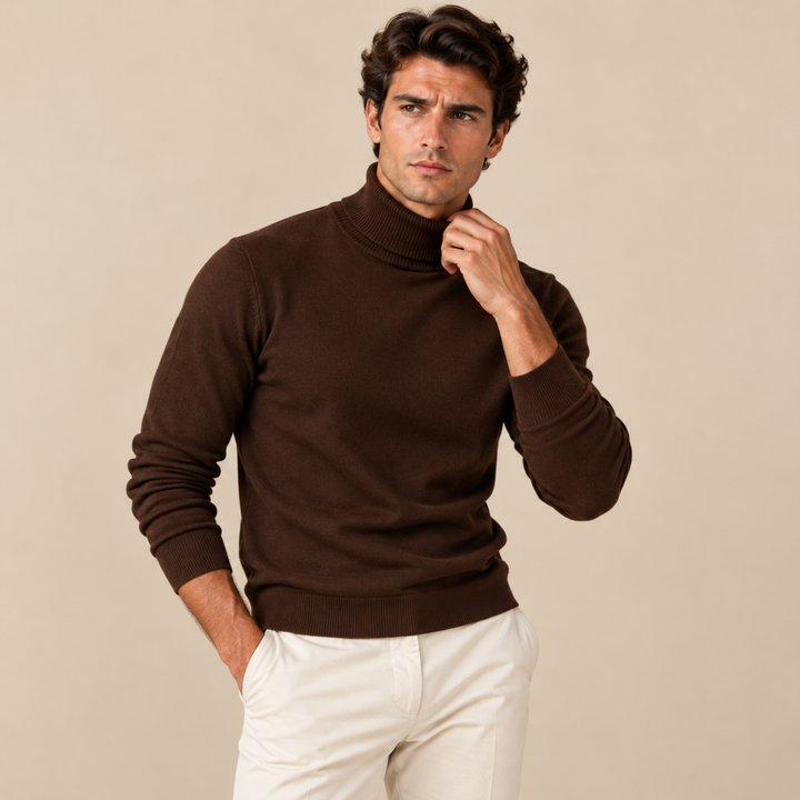The Banbury Men's Classic Turtleneck Knit Sweater
