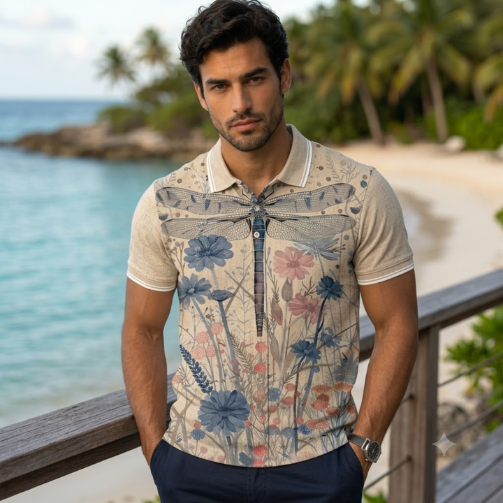 The Fairbrook Lane Men’s Retro Linen Hawaiian Beach Shirt