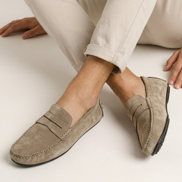 The Marostica Men’s Suede Classic Moccasins Slip On Loafers