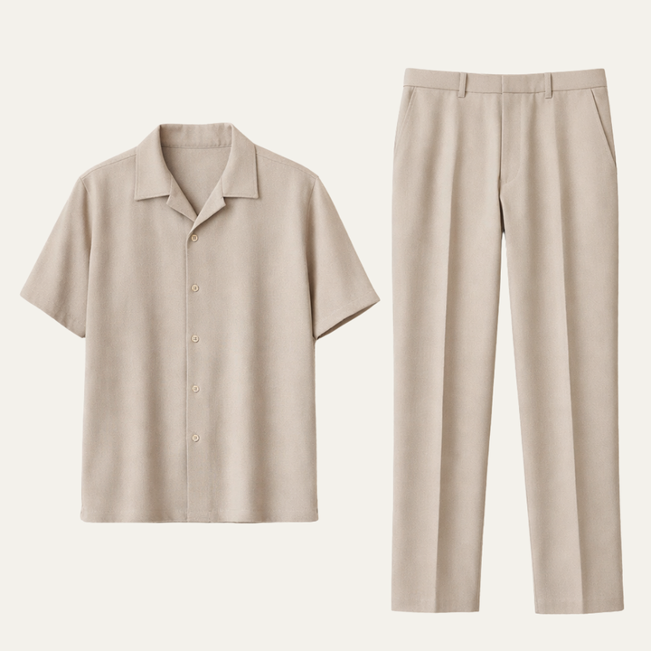 The Cuneo Men's Relaxed Shirt and Pants Set
