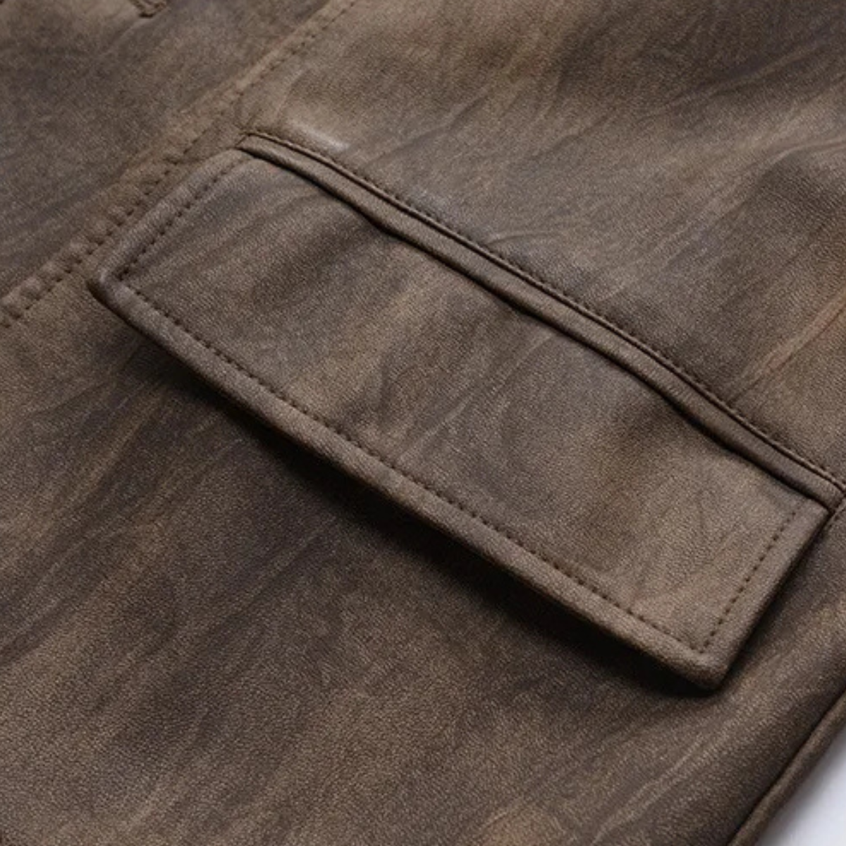 The Minturno Men’s Leather Single Breasted Vintage Jacket