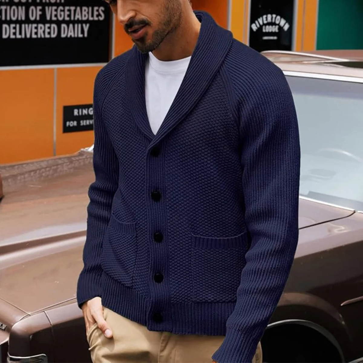The Pembroke Men’s Shawl-Collar Button Up Cardigan