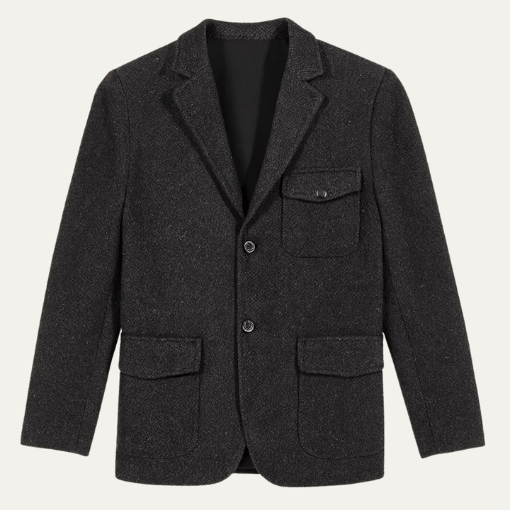 The Essen Men’s Herringbone Single Breasted Tweed Blazer