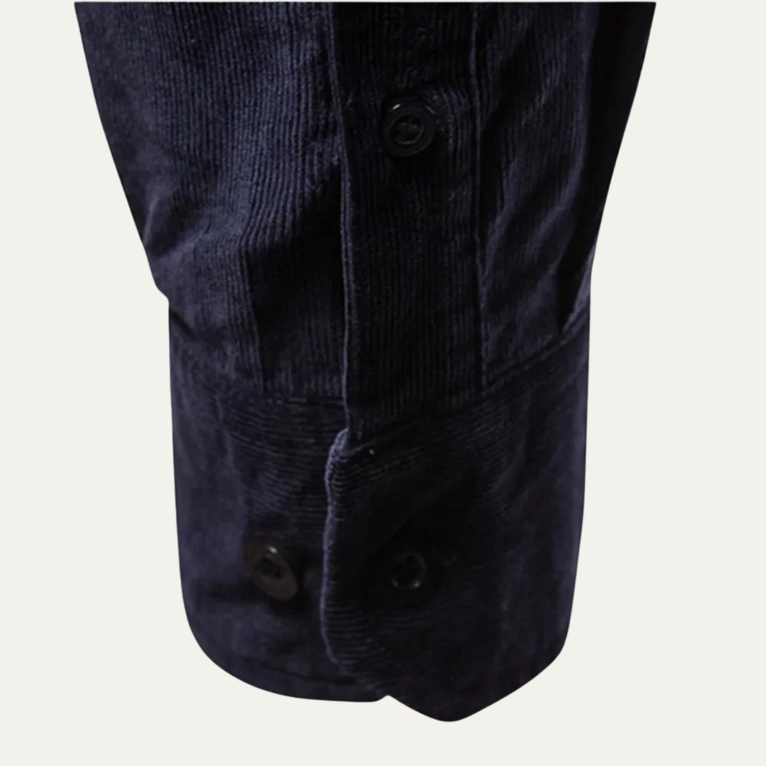 The Cascia Men’s Casual Button Up Corduroy Shirt