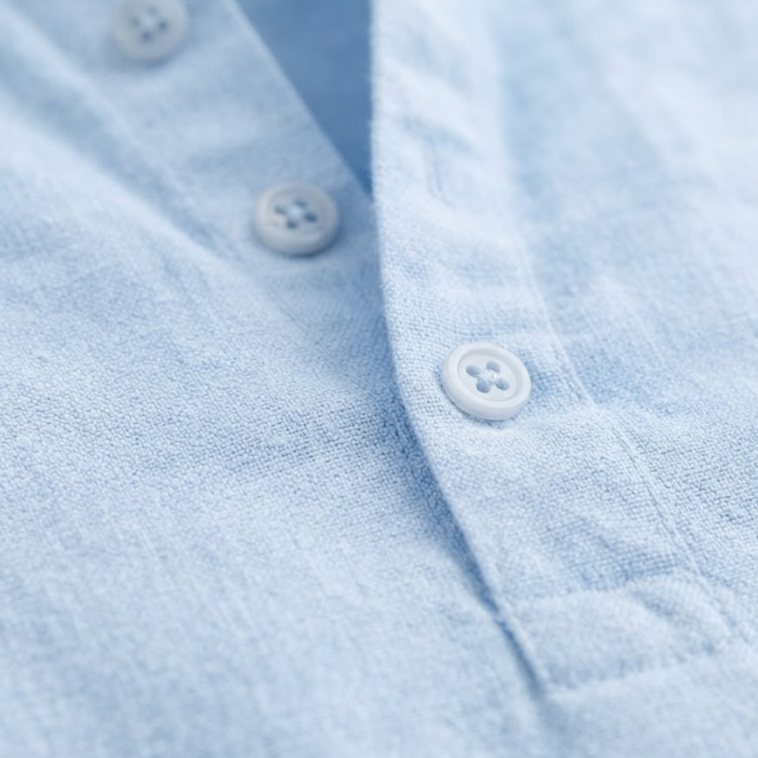 The Navigli Men’s Breathable Henley Linen Shirt