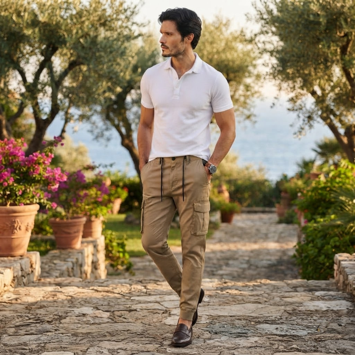 The Preston Men’s Casual Slim Fit Cargo Jogging Pants