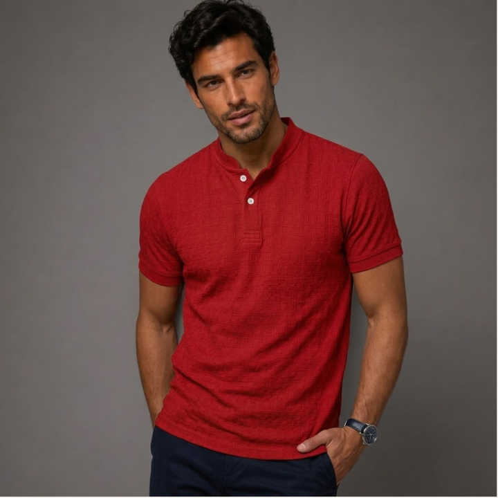The Oakridge Hill Men’s Classic Textured Summer Polo Shirt