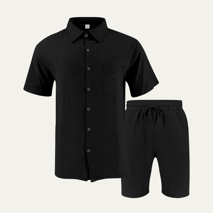 The Aspen Men’s Linen Beach Matching Set