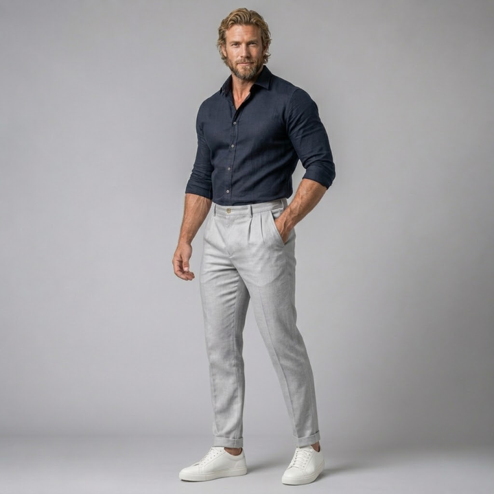 The Windfield Men’s Slim Fit Lightweight Linen Dress Pants