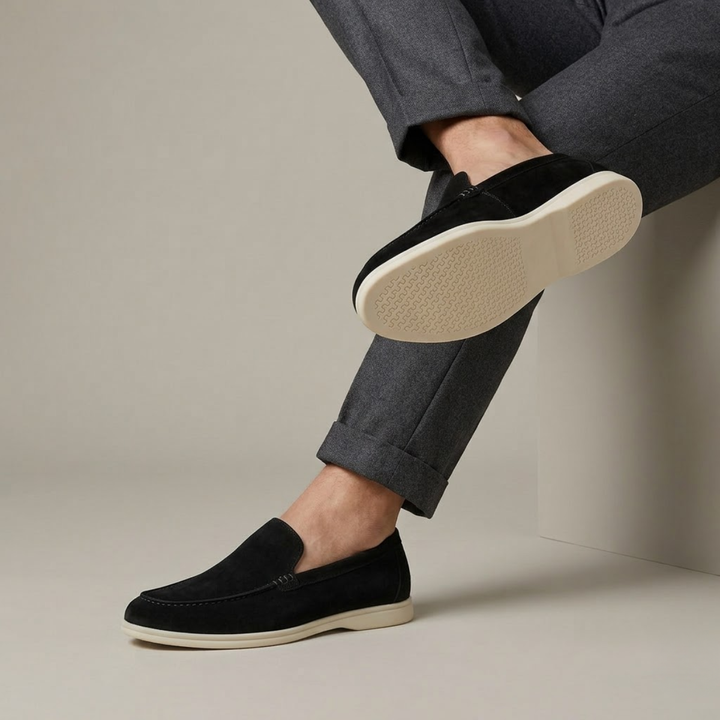 The Venetian Men's Trendy Suede Slip On Loafers