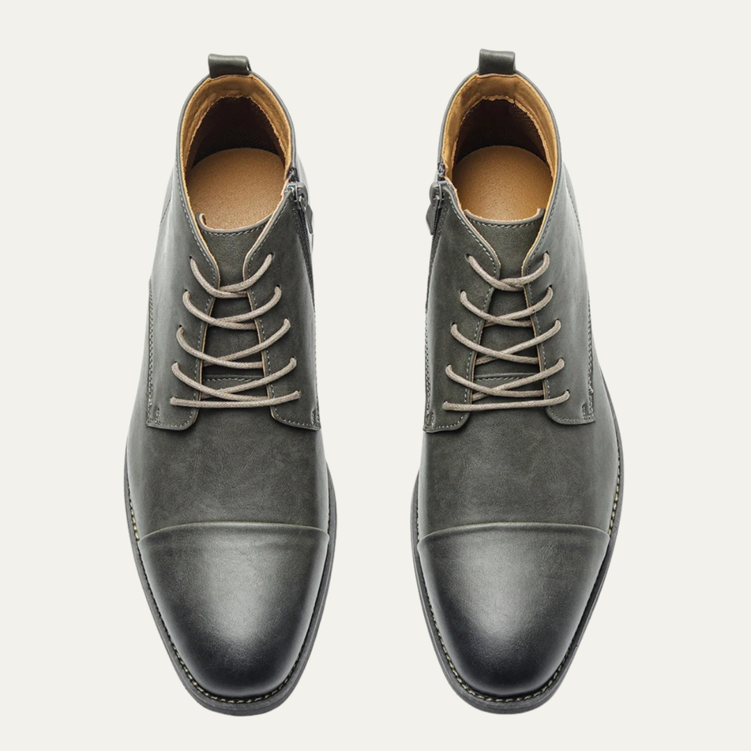 The Rapallo Men’s Classic Side Zip Leather Ankle Boots