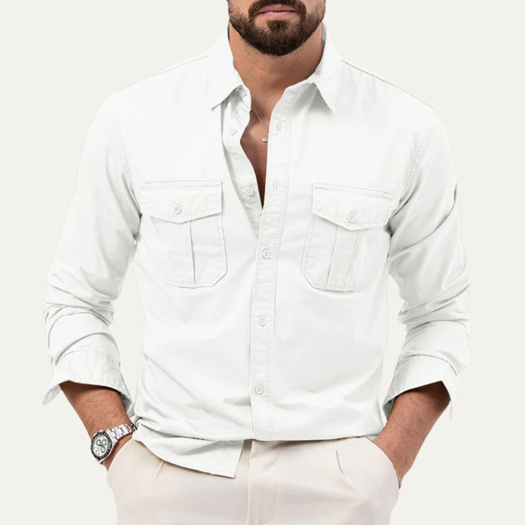 The Brookwater Men’s Retro Solid Button Up Shirt