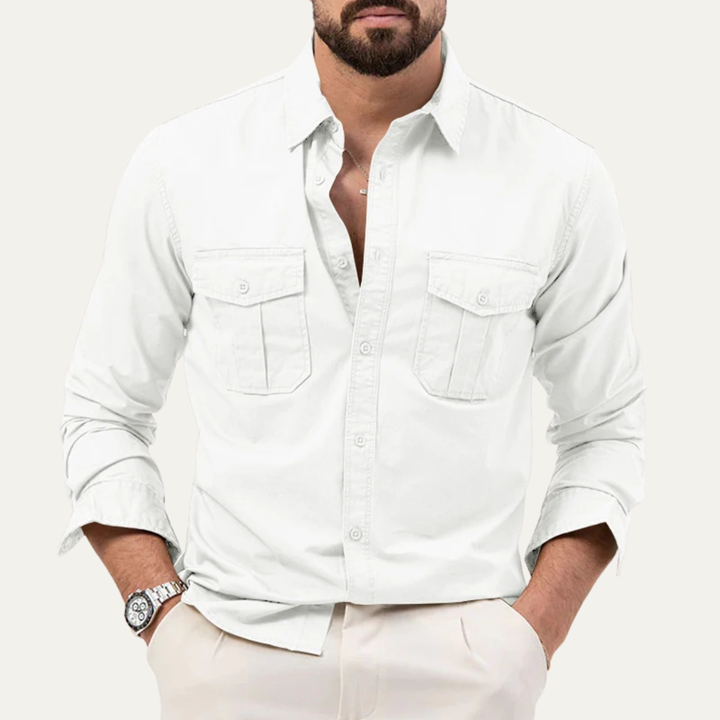 The Brookwater Men’s Retro Solid Button Up Shirt