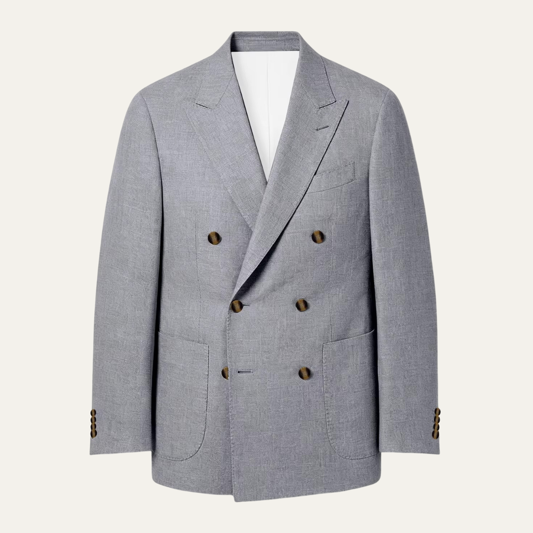 The Brixton Men’s Double Breasted Linen Blazer