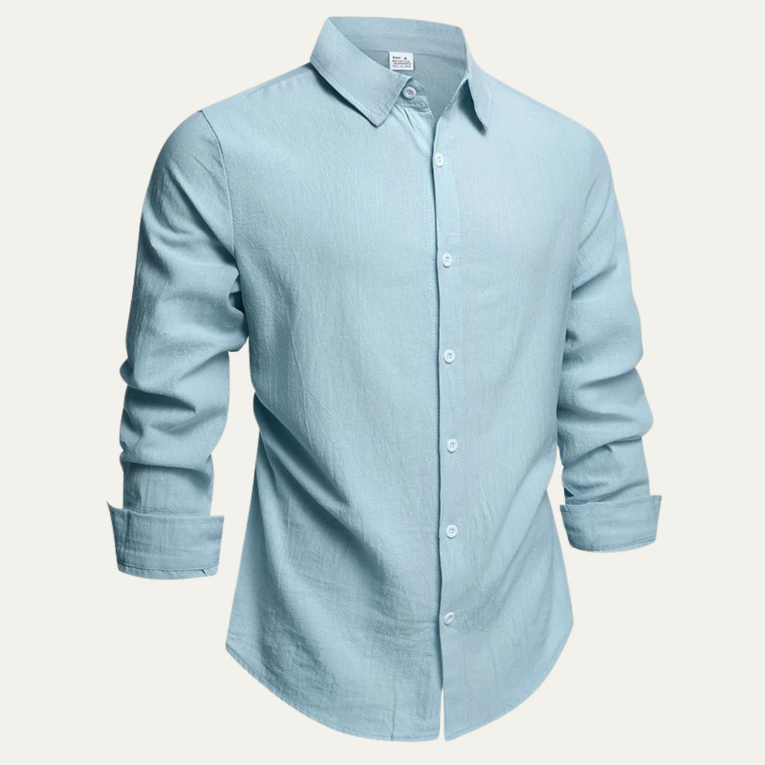The Sarzana Men’s Business Button Down Linen Cotton Shirt