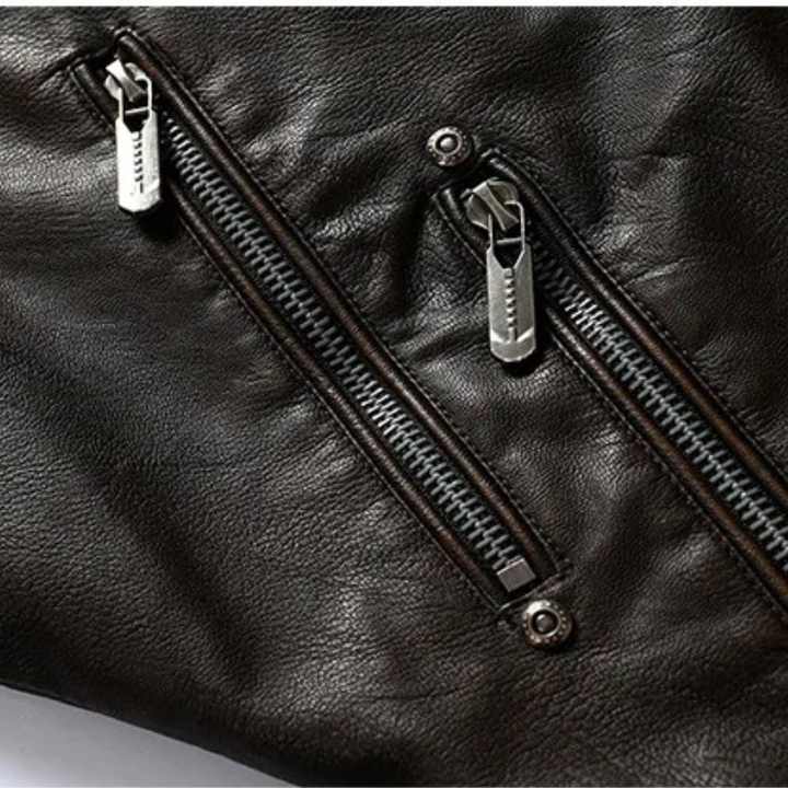 The Broadmoor Men’s Slim Fit Stylish Biker Leather Jacket