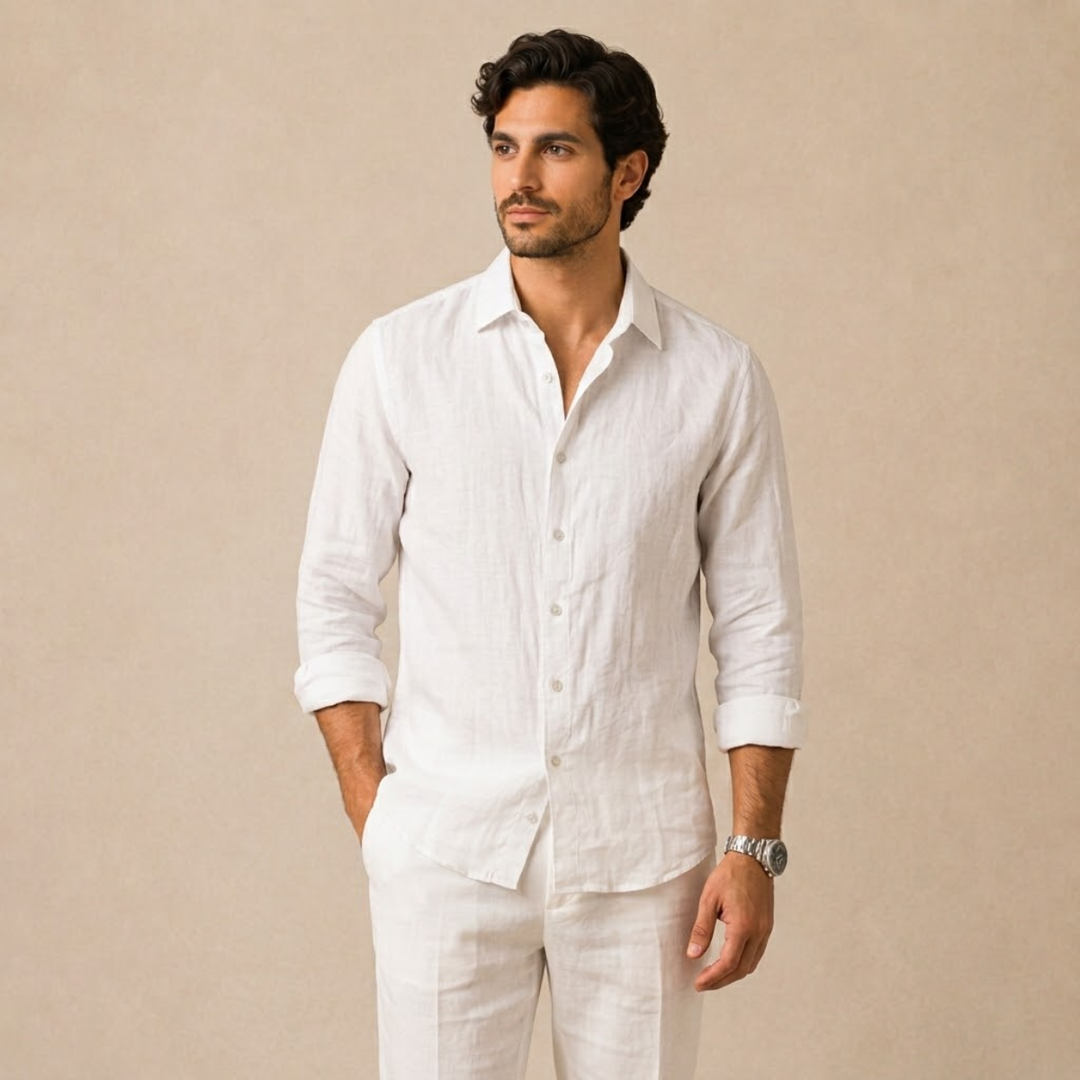 The Summerville Men’s Lightweight Button Down Cotton Shirt