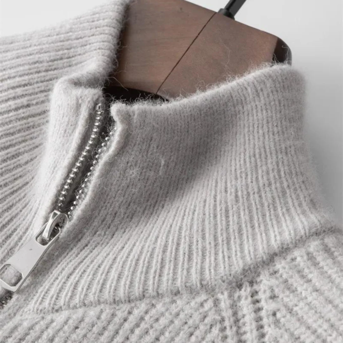 The Richmond Men’s Elegant Merino Wool Zip Up Cardigan