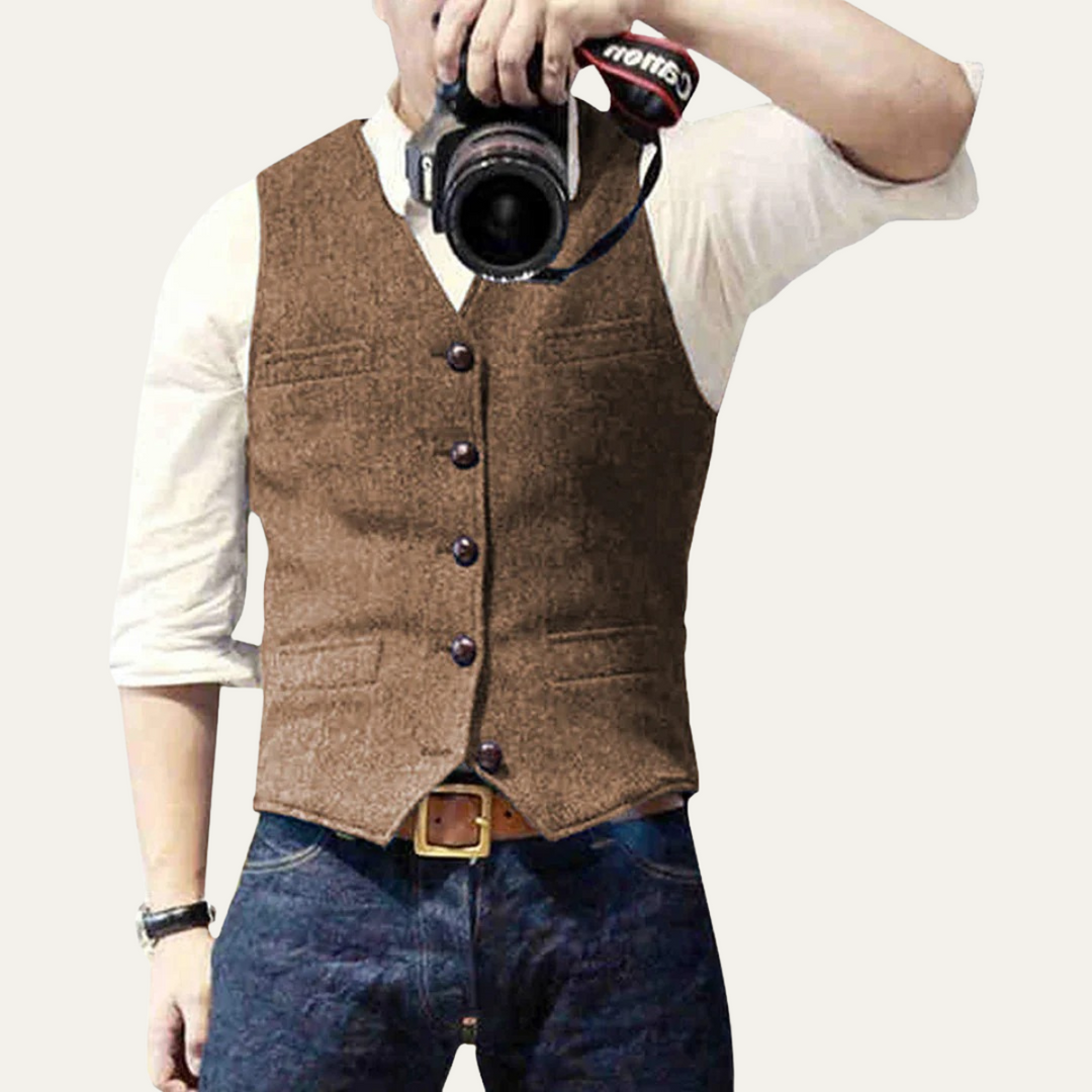 The St. Andrews Men's Elegant Button Up Vintage Vest