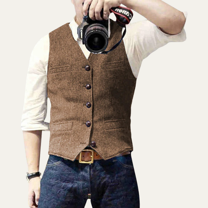 The St. Andrews Men's Elegant Button Up Vintage Vest