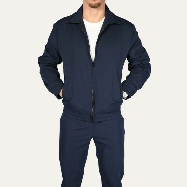 The Napoli Men’s Navy Blue Co Ord Set – Lightweight Jacket & Pants