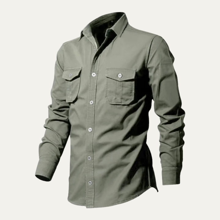 The Brookwater Men’s Retro Solid Button Up Shirt