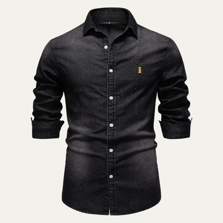 The Meadowford Men’s Slim Fit Cowboy Style Denim Shirt