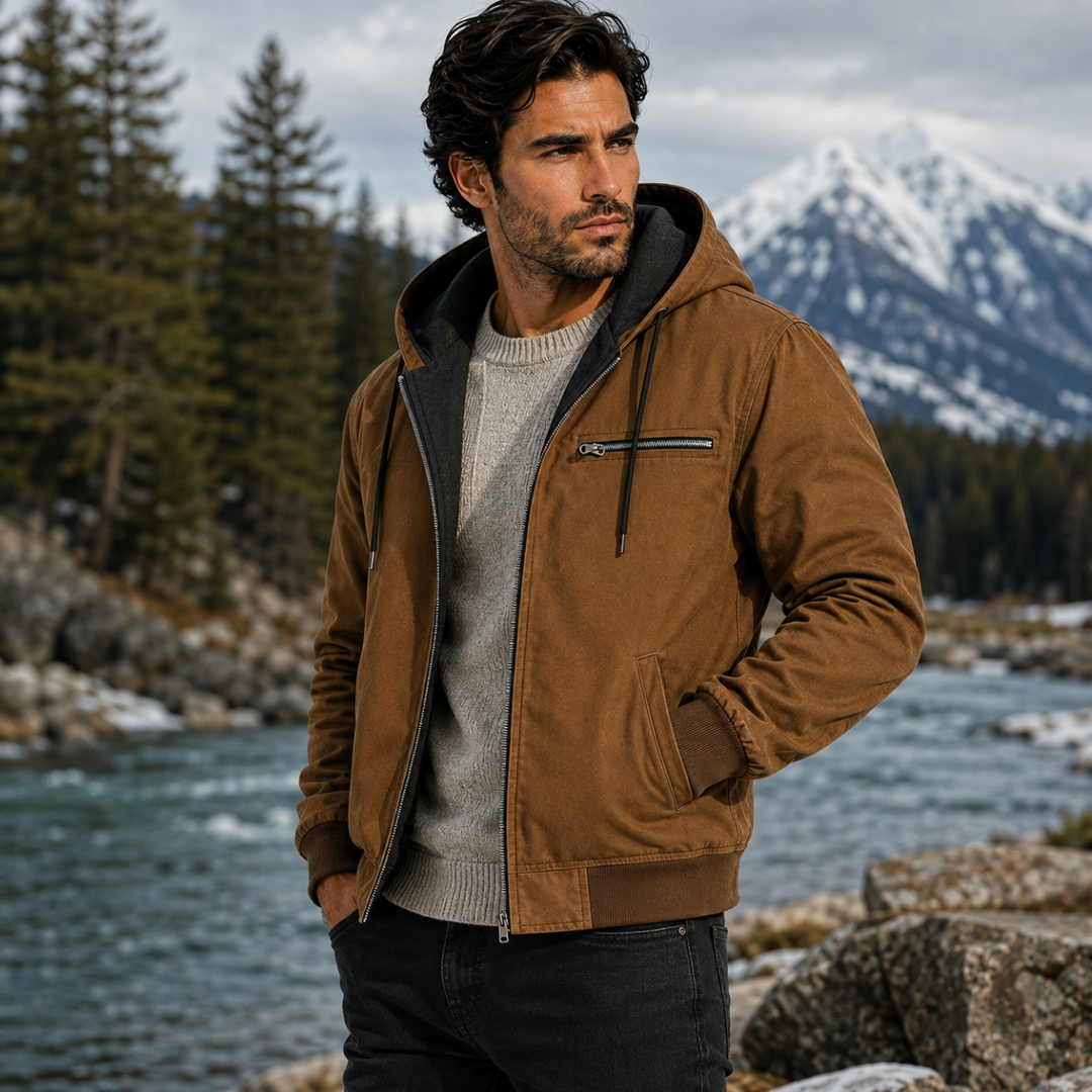The Westwood Men’s Winter Warm Fleece Lined Hooded Jacket
