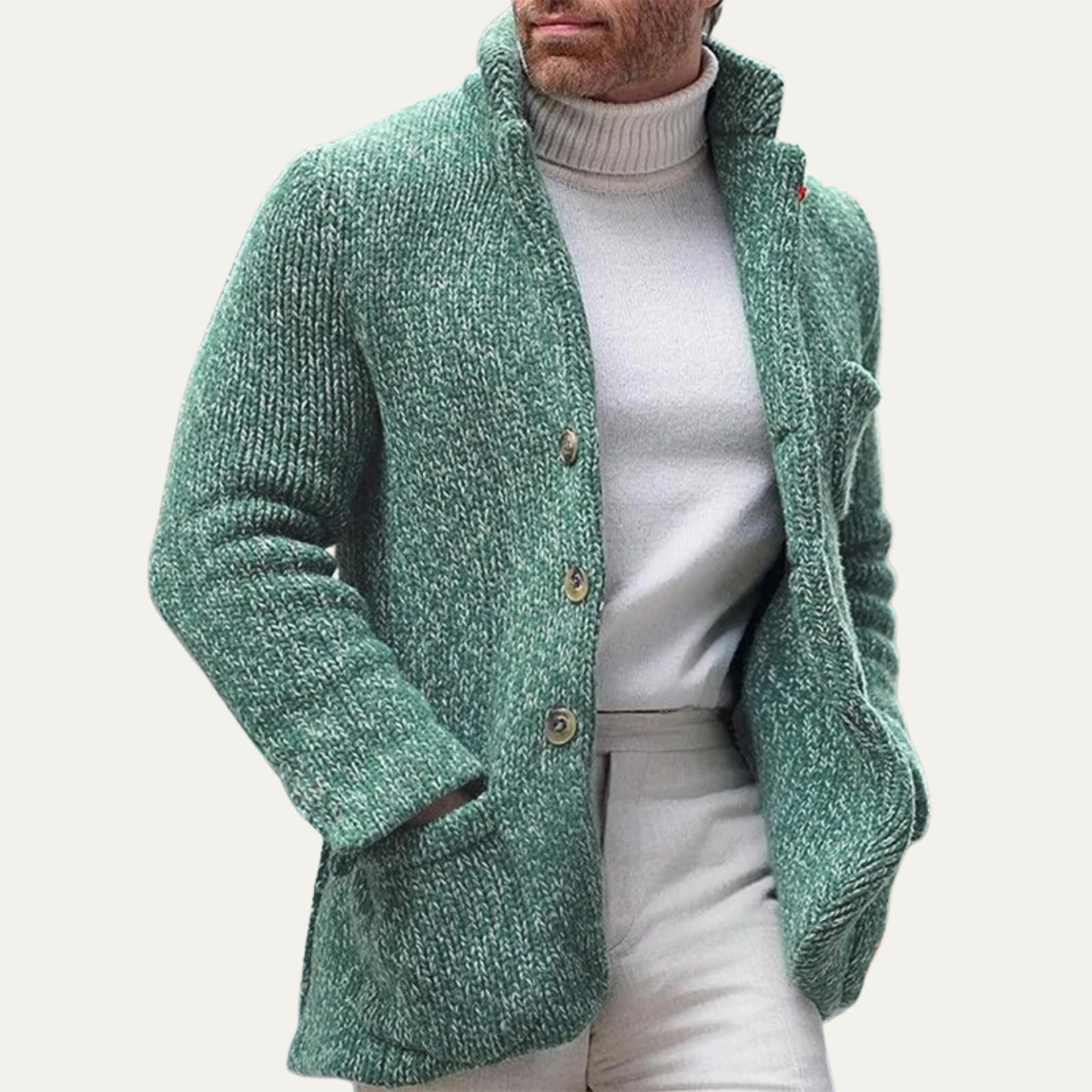 The Pemberton Men's Smart Casual Button Up Winter Knitted Cardigan