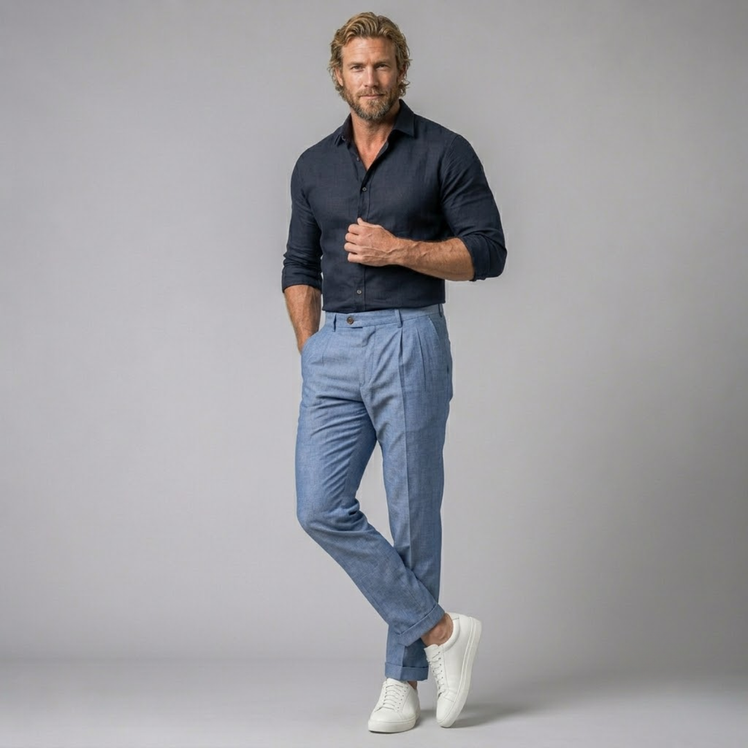 The Windfield Men’s Slim Fit Lightweight Linen Dress Pants