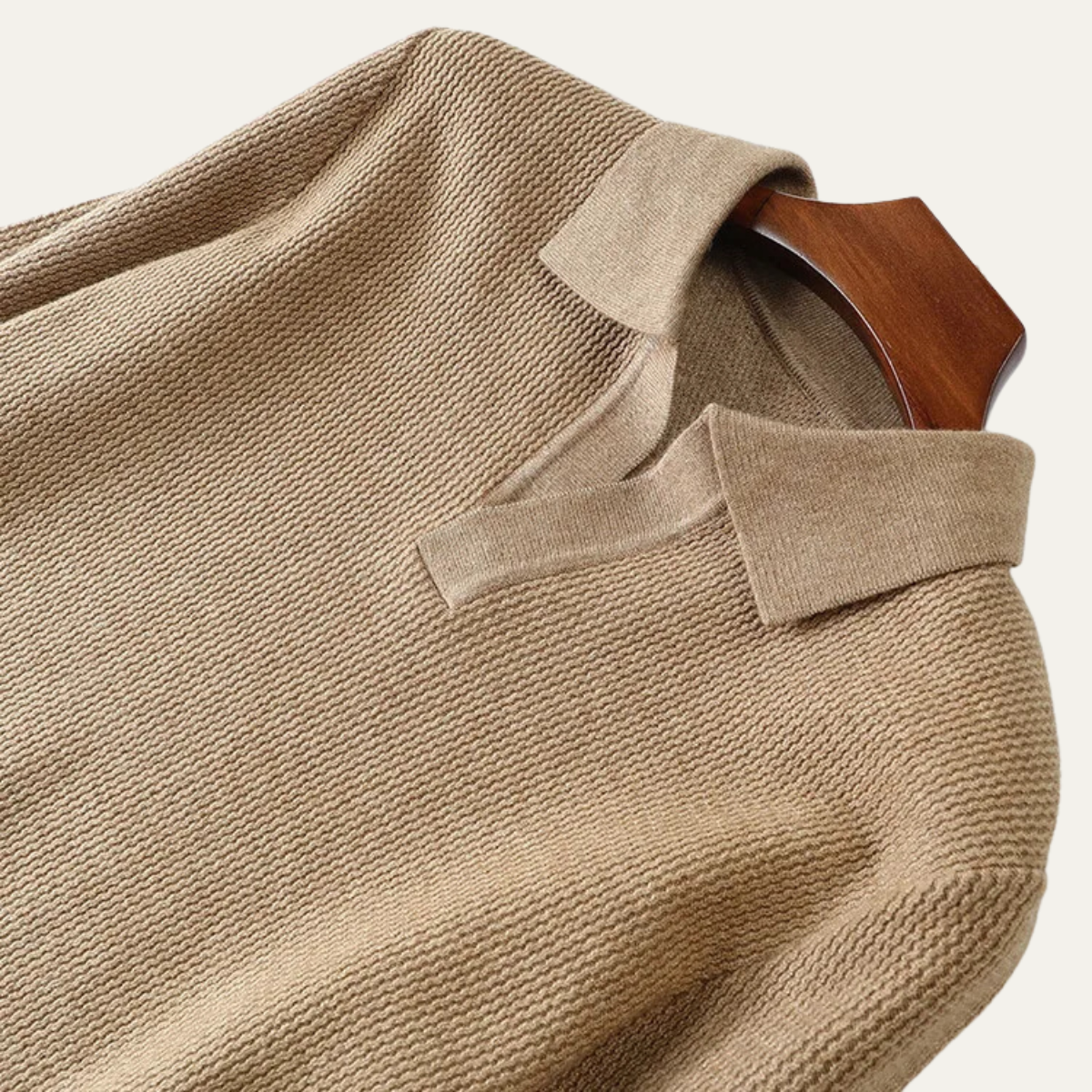 The Moncalvo Men’s Cashmere Knit Shirt Collar Sweater