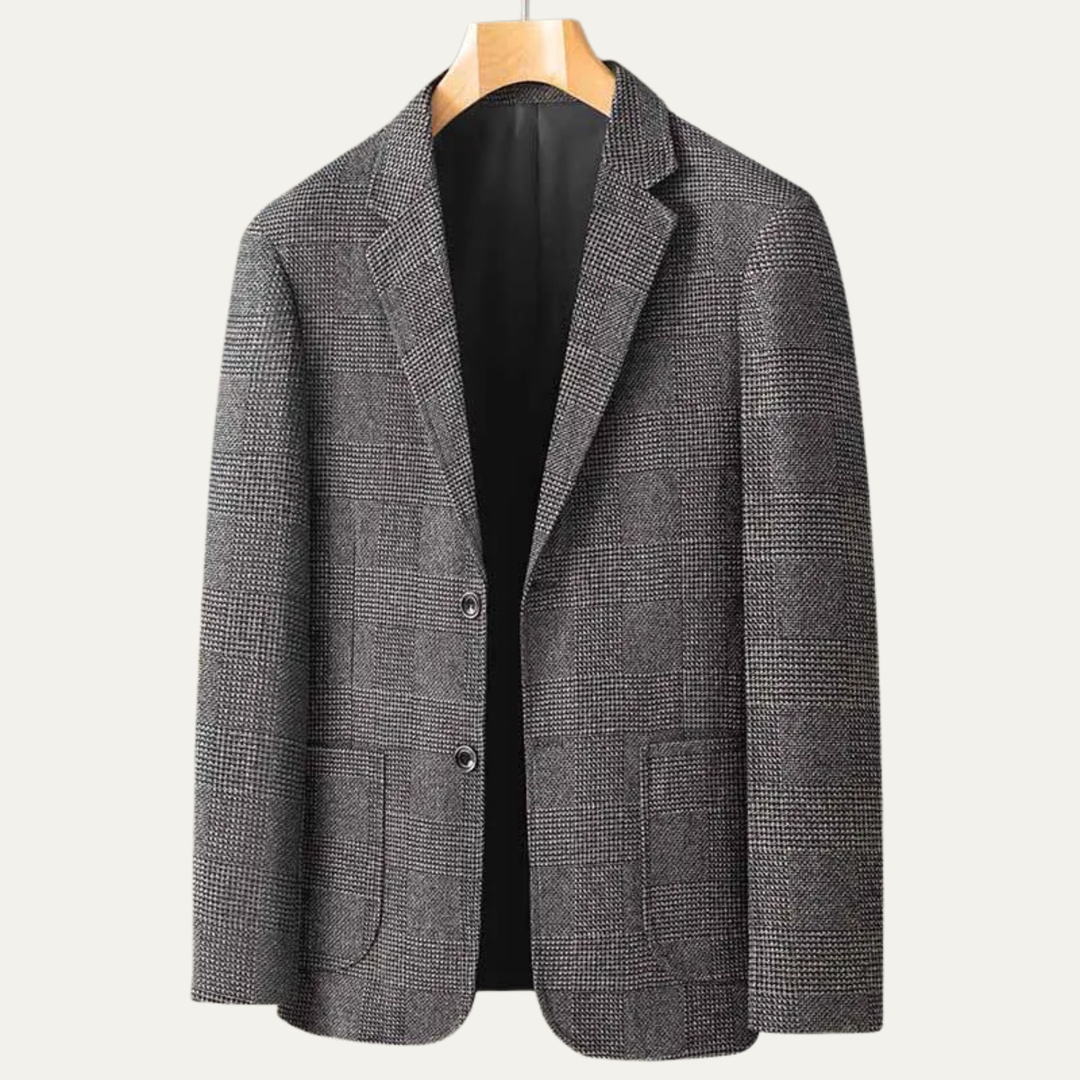 The Nuremberg Men’s Elegant Tweed Style Smart Check Blazer